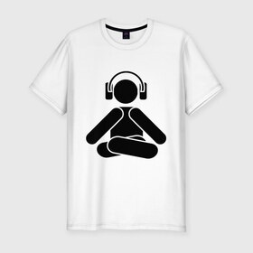 Мужская футболка премиум с принтом Relax Music в Курске, 92% хлопок, 8% лайкра | приталенный силуэт, круглый вырез ворота, длина до линии бедра, короткий рукав | music | relax | музыка | наушники | релакс