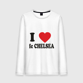 Мужской лонгслив хлопок с принтом I love chelsea в Курске, 100% хлопок |  | Тематика изображения на принте: 