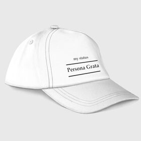 Бейсболка с принтом Persona Grata в Курске, 100% хлопок | классический козырек, металлическая застежка-регулятор размера | club | persona grata | логотип | мой статус | персона грата