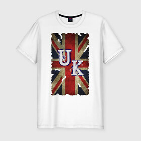 Мужская футболка премиум с принтом United Kingdom в Курске, 92% хлопок, 8% лайкра | приталенный силуэт, круглый вырез ворота, длина до линии бедра, короткий рукав | britain | great | great britain | kingdom | uk | united | united kingdom | united kingdombritan | англия | британия | великобритания | королевство