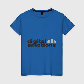 Женская футболка хлопок с принтом Цифровые эмоции в Курске, 100% хлопок | прямой крой, круглый вырез горловины, длина до линии бедер, слегка спущенное плечо | эквалайзер