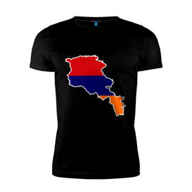 Мужская футболка премиум с принтом Armenia map в Курске, 92% хлопок, 8% лайкра | приталенный силуэт, круглый вырез ворота, длина до линии бедра, короткий рукав | armenia | armenia map | armenia mapкарта армении | map | армения | армения карта | армянин