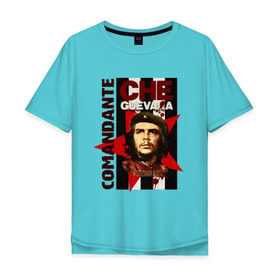Мужская футболка хлопок Oversize с принтом Che Guevara (4) в Курске, 100% хлопок | свободный крой, круглый ворот, “спинка” длиннее передней части | че гевара