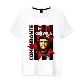 Мужская футболка хлопок с принтом Che Guevara (4) в Курске, 100% хлопок | прямой крой, круглый вырез горловины, длина до линии бедер, слегка спущенное плечо. | Тематика изображения на принте: че гевара