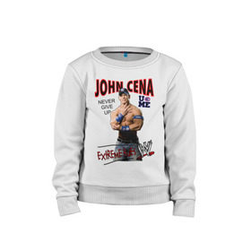 Детский свитшот хлопок с принтом John Cena Extreme Rules в Курске, 100% хлопок | круглый вырез горловины, эластичные манжеты, пояс и воротник | wwe | бои без правил | джон сина