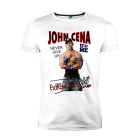 Мужская футболка премиум с принтом John Cena Extreme Rules в Курске, 92% хлопок, 8% лайкра | приталенный силуэт, круглый вырез ворота, длина до линии бедра, короткий рукав | Тематика изображения на принте: wwe | бои без правил | джон сина