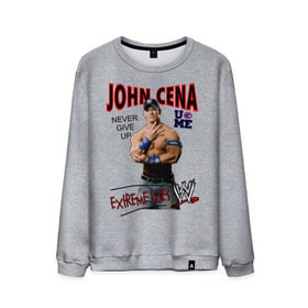 Мужской свитшот хлопок с принтом John Cena Extreme Rules в Курске, 100% хлопок |  | wwe | бои без правил | джон сина