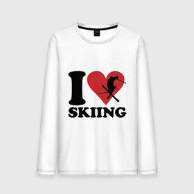 Мужской лонгслив хлопок с принтом I love skiing - Я люблю кататься на лыжах в Курске, 100% хлопок |  | Тематика изображения на принте: i love | love skiing | зима | зимние виды спорта | каткться | лыжи | лыжник | люблю лыжи