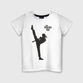 Детская футболка хлопок с принтом Карате пацан в Курске, 100% хлопок | круглый вырез горловины, полуприлегающий силуэт, длина до линии бедер | карате пацан | каратэ пацан