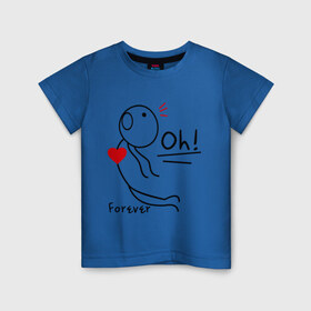 Детская футболка хлопок с принтом Магнит для сердца (мужская) в Курске, 100% хлопок | круглый вырез горловины, полуприлегающий силуэт, длина до линии бедер | love forever | вечная | для влюбленных | для двоих | для пар | любимый | любовь | отношения | пара
