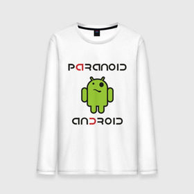 Мужской лонгслив хлопок с принтом Paranoid android в Курске, 100% хлопок |  | paranoid android | админу | андроид | параноик | прикольные