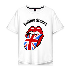Мужская футболка хлопок Oversize с принтом Rolling Stones (3) в Курске, 100% хлопок | свободный крой, круглый ворот, “спинка” длиннее передней части | rolling stones