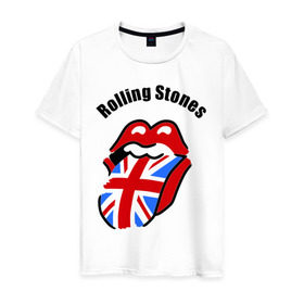 Мужская футболка хлопок с принтом Rolling Stones (3) в Курске, 100% хлопок | прямой крой, круглый вырез горловины, длина до линии бедер, слегка спущенное плечо. | rolling stones