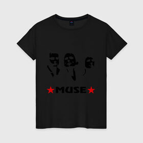 Женская футболка хлопок с принтом Muse (4) в Курске, 100% хлопок | прямой крой, круглый вырез горловины, длина до линии бедер, слегка спущенное плечо | 