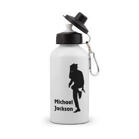 Бутылка спортивная с принтом Michael Jackson (15) в Курске, металл | емкость — 500 мл, в комплекте две пластиковые крышки и карабин для крепления | michael jackson | pop | король | легенда | майкл джексон | поп | силуэт