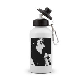 Бутылка спортивная с принтом Michael Jackson (14) в Курске, металл | емкость — 500 мл, в комплекте две пластиковые крышки и карабин для крепления | michael jackson | pop | король | легенда | майкл джексон | майкл джексонпортрет | поп