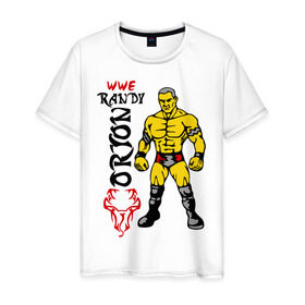 Мужская футболка хлопок с принтом WWE Randy ORTON в Курске, 100% хлопок | прямой крой, круглый вырез горловины, длина до линии бедер, слегка спущенное плечо. | mixfight | wwe | бои без правил | микс файт | миксфайт | рестлер | рэнди