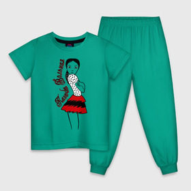 Детская пижама хлопок с принтом Казачка вольная в Курске, 100% хлопок |  брюки и футболка прямого кроя, без карманов, на брюках мягкая резинка на поясе и по низу штанин
 | вольная | казак | казаки | казачка | казачка вольная
