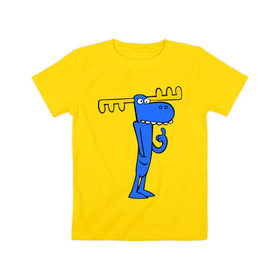 Детская футболка хлопок с принтом Лось в Курске, 100% хлопок | круглый вырез горловины, полуприлегающий силуэт, длина до линии бедер | happy tree friends | лось