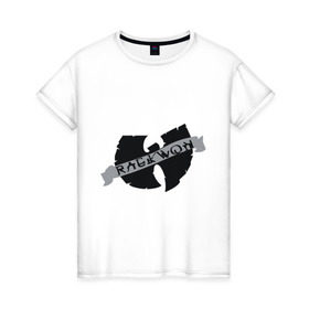Женская футболка хлопок с принтом Raekwon - Wu-Tang Clan в Курске, 100% хлопок | прямой крой, круглый вырез горловины, длина до линии бедер, слегка спущенное плечо | gangsta | gansta | hip | hip hop | hop | rap | реп | рэп | рэпчина | хип | хип хоп | хоп