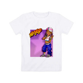 Детская футболка хлопок с принтом Hip Hop Girl (5) в Курске, 100% хлопок | круглый вырез горловины, полуприлегающий силуэт, длина до линии бедер | 