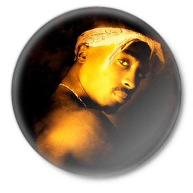 Значок с принтом Tupac в Курске,  металл | круглая форма, металлическая застежка в виде булавки | 2pac | gangsta | gansta | hip | hip hop | hop | rap | рэп | рэпчина | тупак | хип | хип хоп | хипхоп | хоп