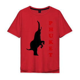 Мужская футболка хлопок Oversize с принтом Phuket (5) в Курске, 100% хлопок | свободный крой, круглый ворот, “спинка” длиннее передней части | 