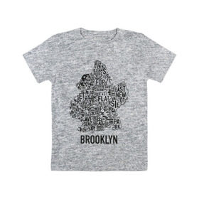 Детская футболка хлопок с принтом Brooklyn в Курске, 100% хлопок | круглый вырез горловины, полуприлегающий силуэт, длина до линии бедер | Тематика изображения на принте: gangsta | gansta | hip | hip hop | hop | rap | бруклин | рэп | хип | хип хоп | хипхоп | хоп