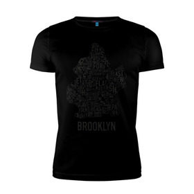 Мужская футболка премиум с принтом Brooklyn в Курске, 92% хлопок, 8% лайкра | приталенный силуэт, круглый вырез ворота, длина до линии бедра, короткий рукав | gangsta | gansta | hip | hip hop | hop | rap | бруклин | рэп | хип | хип хоп | хипхоп | хоп