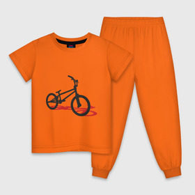 Детская пижама хлопок с принтом BMX 1 в Курске, 100% хлопок |  брюки и футболка прямого кроя, без карманов, на брюках мягкая резинка на поясе и по низу штанин
 | bmx | велик | вело | велогонки | велорейсинг | велосипед | спортивный велосипед | фрирайд | эктрим