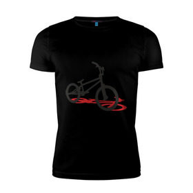 Мужская футболка премиум с принтом BMX 1 в Курске, 92% хлопок, 8% лайкра | приталенный силуэт, круглый вырез ворота, длина до линии бедра, короткий рукав | bmx | велик | вело | велогонки | велорейсинг | велосипед | спортивный велосипед | фрирайд | эктрим