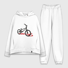 Женский костюм хлопок Oversize с принтом BMX 1 в Курске,  |  | bmx | велик | вело | велогонки | велорейсинг | велосипед | спортивный велосипед | фрирайд | эктрим