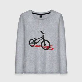 Женский лонгслив хлопок с принтом BMX 1 в Курске, 100% хлопок |  | bmx | велик | вело | велогонки | велорейсинг | велосипед | спортивный велосипед | фрирайд | эктрим