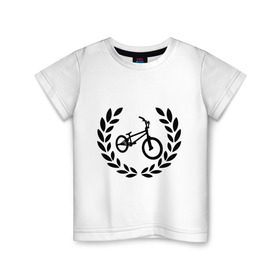 Детская футболка хлопок с принтом BMX 2 в Курске, 100% хлопок | круглый вырез горловины, полуприлегающий силуэт, длина до линии бедер | bmx | велик | вело | велогонки | велорейсинг | велосипед | спортивный велосипед | фрирайд | эктрим