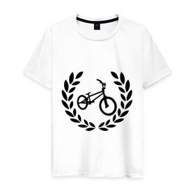 Мужская футболка хлопок с принтом BMX 2 в Курске, 100% хлопок | прямой крой, круглый вырез горловины, длина до линии бедер, слегка спущенное плечо. | bmx | велик | вело | велогонки | велорейсинг | велосипед | спортивный велосипед | фрирайд | эктрим