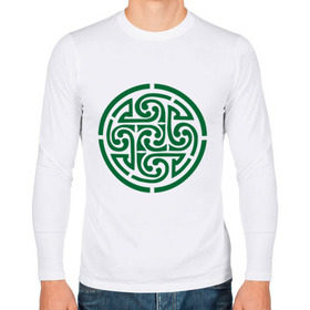 Мужской лонгслив хлопок с принтом Кельтский круг в Курске, 100% хлопок |  | кельтский куг | кельтский орнамент | круг из кельтских узоров.кельты