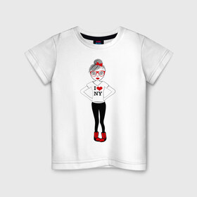 Детская футболка хлопок с принтом Ванилька в Курске, 100% хлопок | круглый вырез горловины, полуприлегающий силуэт, длина до линии бедер | vanilla | ванилька | ванильная девушка | ванильно | ванильный стиль