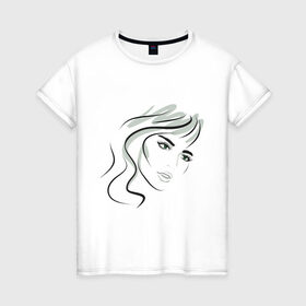 Женская футболка хлопок с принтом Манящий взгляд в Курске, 100% хлопок | прямой крой, круглый вырез горловины, длина до линии бедер, слегка спущенное плечо | взгляд | глаза | манить | манящий