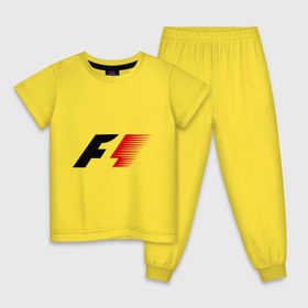 Детская пижама хлопок с принтом Formula 1 в Курске, 100% хлопок |  брюки и футболка прямого кроя, без карманов, на брюках мягкая резинка на поясе и по низу штанин
 | формула 1