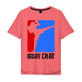 Мужская футболка хлопок Oversize с принтом Muay Thai (Муай Тай) в Курске, 100% хлопок | свободный крой, круглый ворот, “спинка” длиннее передней части | емельяненко
