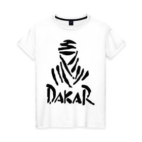 Женская футболка хлопок с принтом Rally Dakar в Курске, 100% хлопок | прямой крой, круглый вырез горловины, длина до линии бедер, слегка спущенное плечо | rally dakar | авто | авто2012 | автогонки | гонки | ралли | ралли дакар