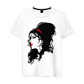 Мужская футболка хлопок с принтом Amy Winehouse в Курске, 100% хлопок | прямой крой, круглый вырез горловины, длина до линии бедер, слегка спущенное плечо. | Тематика изображения на принте: живая музыка | импровизация | певица | певица эми уайнхаус.джаз | саксофон