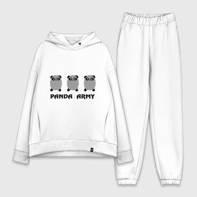 Женский костюм хлопок Oversize с принтом Panda army в Курске,  |  | панда