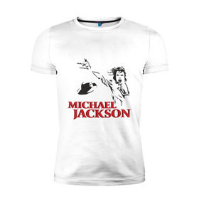 Мужская футболка премиум с принтом Джексон жив! (2) в Курске, 92% хлопок, 8% лайкра | приталенный силуэт, круглый вырез ворота, длина до линии бедра, короткий рукав | майкл джексон