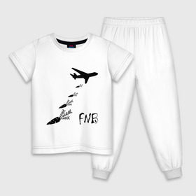 Детская пижама хлопок с принтом Еда вместо бомб в Курске, 100% хлопок |  брюки и футболка прямого кроя, без карманов, на брюках мягкая резинка на поясе и по низу штанин
 | Тематика изображения на принте: бомбы | еда | морковки | самолет