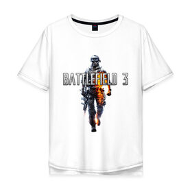 Мужская футболка хлопок Oversize с принтом Battlefield 3 в Курске, 100% хлопок | свободный крой, круглый ворот, “спинка” длиннее передней части | battlefield | компьютерные игры
