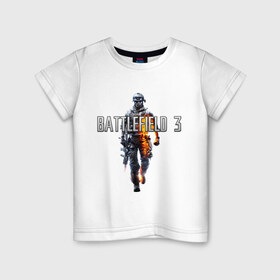Детская футболка хлопок с принтом Battlefield 3 в Курске, 100% хлопок | круглый вырез горловины, полуприлегающий силуэт, длина до линии бедер | battlefield | компьютерные игры