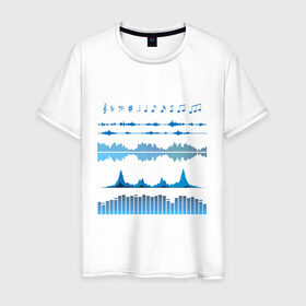 Мужская футболка хлопок с принтом Атрибуты звукоинженера (2) в Курске, 100% хлопок | прямой крой, круглый вырез горловины, длина до линии бедер, слегка спущенное плечо. | Тематика изображения на принте: эквалайзер