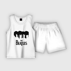 Детская пижама с шортами хлопок с принтом The Beatles в Курске,  |  | 60s | 60е | beatles | rock | битлз | битлы | леннон | ленон | макартни | музыка | ретро | рок