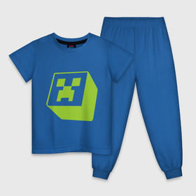 Детская пижама хлопок с принтом Minecraft creeper green в Курске, 100% хлопок |  брюки и футболка прямого кроя, без карманов, на брюках мягкая резинка на поясе и по низу штанин
 | крипер